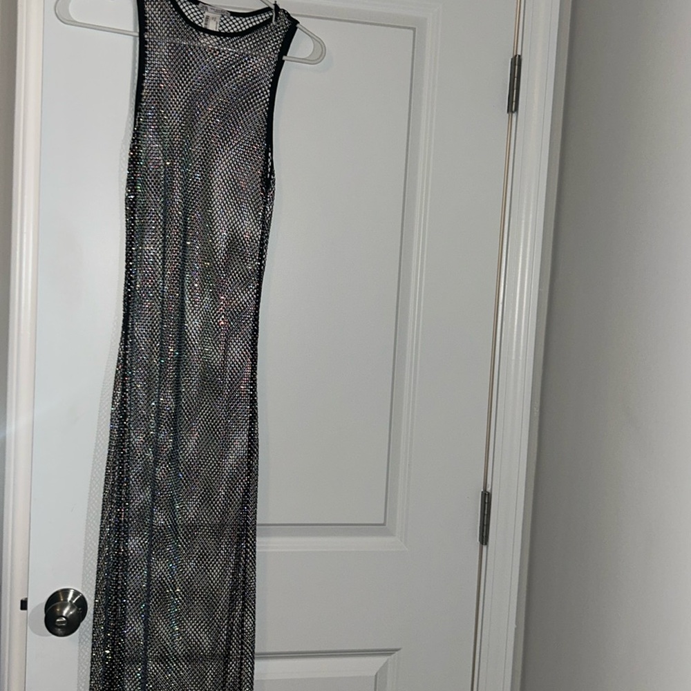 Long rhinestone dress